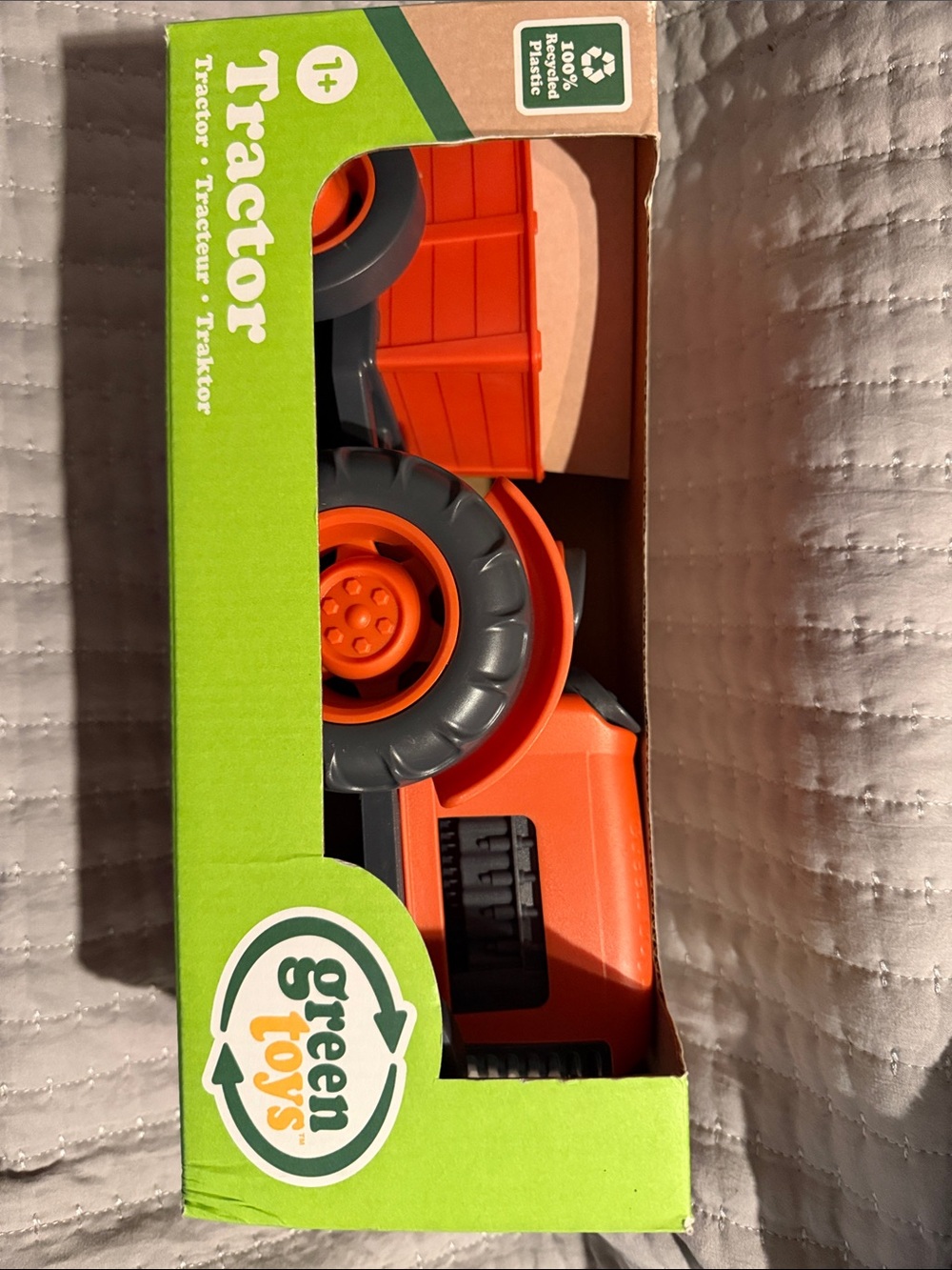 Green Toys New in box! Orange Tractor - Durable Kids Toy